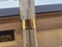 Sheaffer legacy barleycorn - 925 zilveren balpen met goldplating - inclusief doos - afbeelding 6 van  7