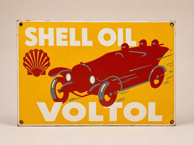 Shell oil voltol reclamebord - afbeelding 1 van  1