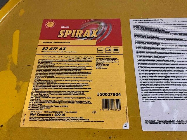 Shell spirax s2 atf ax “209 ltr” - afbeelding 2 van  2