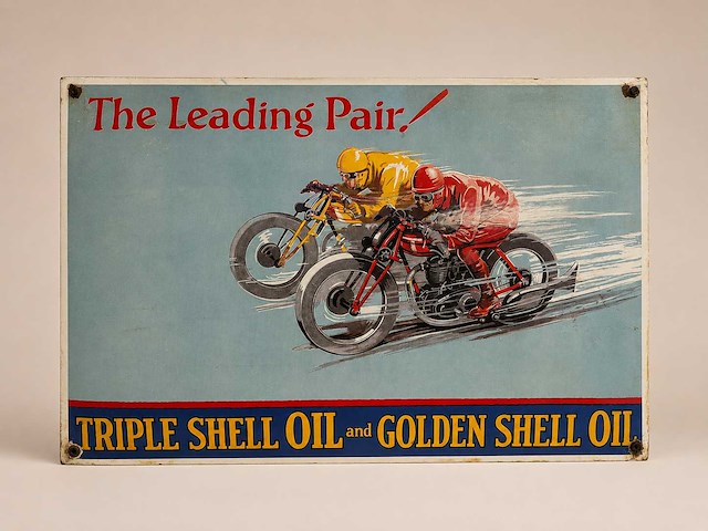 Shell "the leading pair" reclamebord - afbeelding 1 van  1