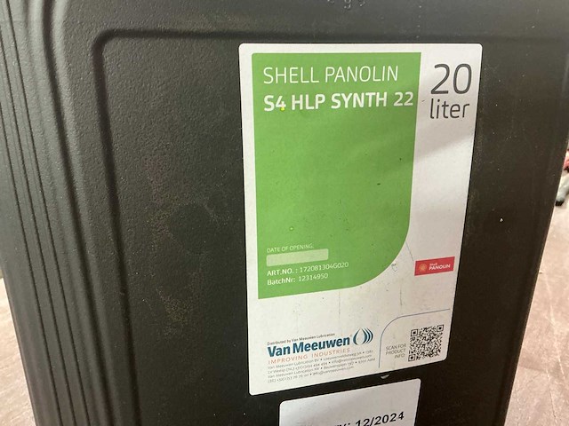 Shell/panolin 20 liter s4hlp synth 22 hydrauliekolie - afbeelding 4 van  4
