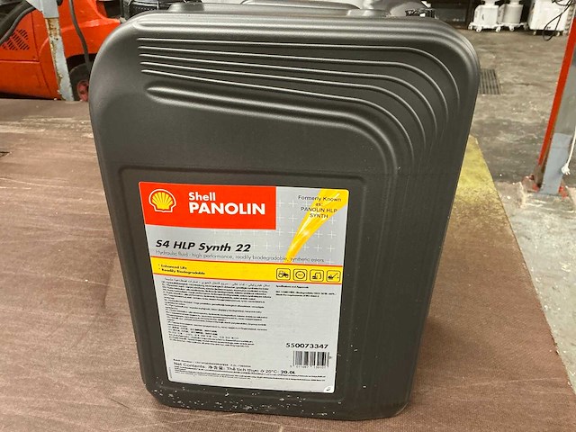 Shell/panolin 20 liter s4hlp synth 22 hydrauliekolie - afbeelding 1 van  4