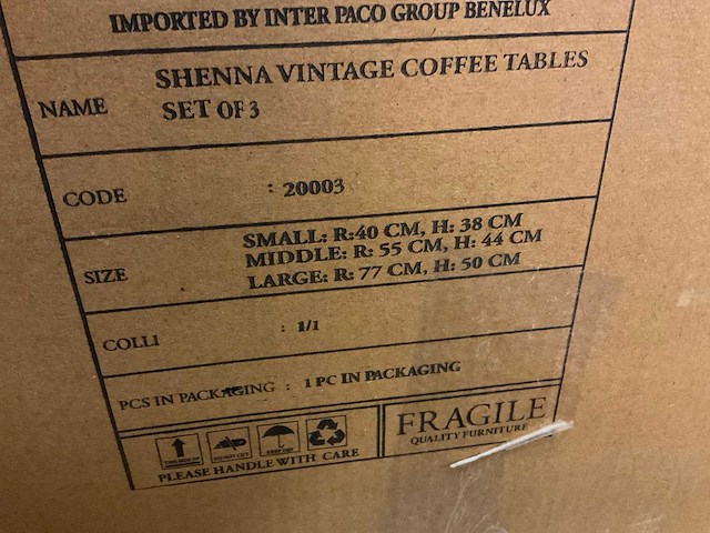 Shenna salontafel set van 3 - afbeelding 9 van  9