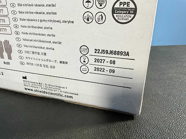 Shieldskin - xtreme (box/160) - 400di+ nitrile glove size m (7.5) (3x) - afbeelding 5 van  7