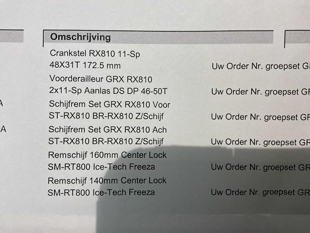 Shimano grx onderdelen set - afbeelding 2 van  10