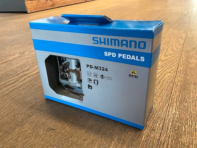 Shimano pd-m324 set pedalen sm-sh56 (3x) - afbeelding 1 van  3