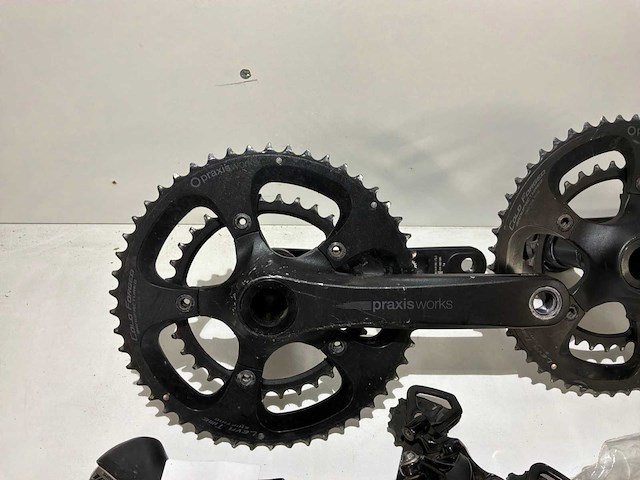 Shimano / trp / praxisworks set tandwielkast en ketting en schakelmateriaal (2x) - afbeelding 2 van  9