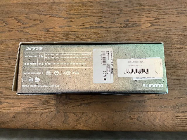 Shimano xtr cs-m9100 cassette 12s 10-45t - afbeelding 3 van  3