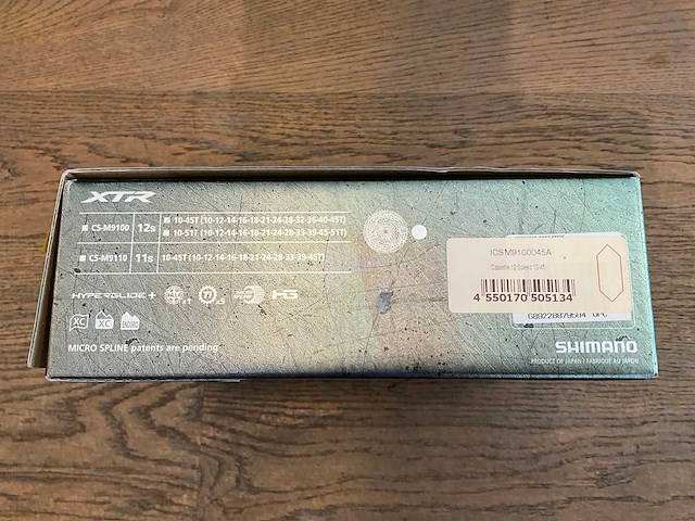 Shimano xtr cs-m9100 cassette 12s 10-45t - afbeelding 3 van  3