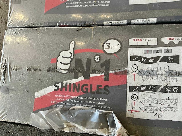 Shingles - groen bitumen dakmateriaal (252x) - afbeelding 5 van  6