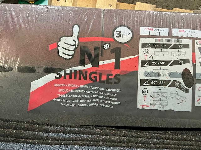 Shingles - rood bitumen dakmateriaal (172x) - afbeelding 5 van  7