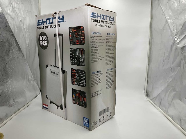 Shiny 610 pcs gereedschapskoffer - afbeelding 6 van  8