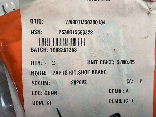 Shoe brake parts kit - afbeelding 3 van  3