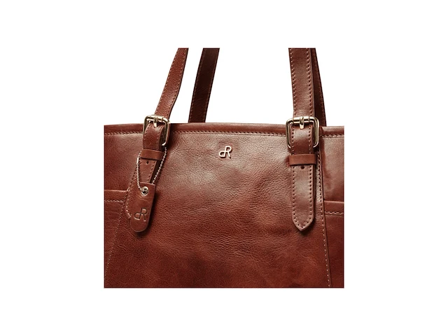 Shopper dr amsterdam, cognac - afbeelding 4 van  6