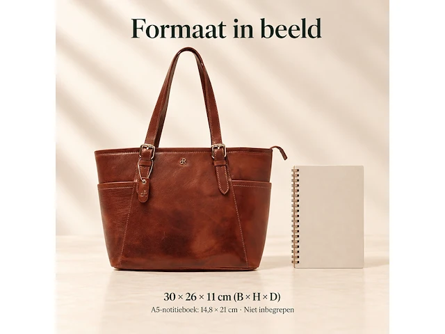 Shopper dr amsterdam, cognac - afbeelding 6 van  6