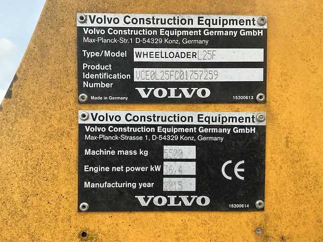 Shovel giek t.b.v. 2015 volvo wheelloader l25f - afbeelding 7 van  7