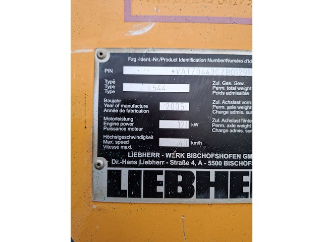 Shovel liebherr, l 544, bouwjaar 2005 - afbeelding 4 van  56