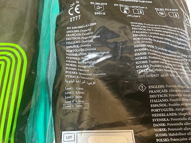Showa nitrile handschoenen 5mm dik l (36x) - afbeelding 1 van  5
