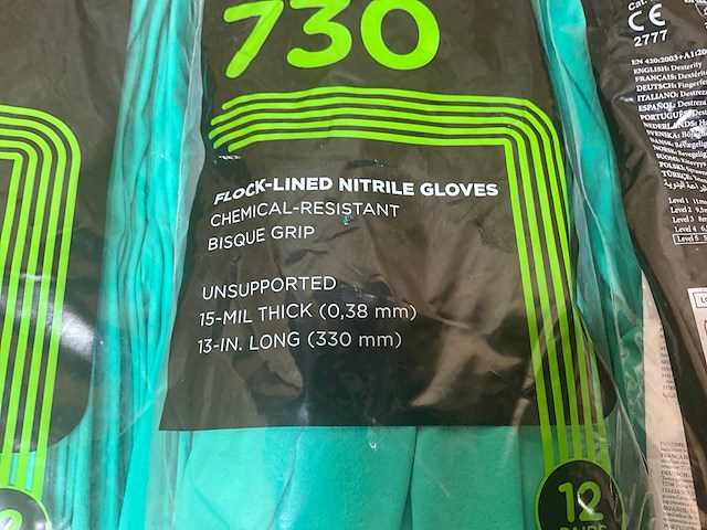 Showa nitrile handschoenen 5mm dik l (36x) - afbeelding 2 van  5