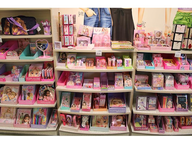 Showkast topmodel w.o. dagboeken, schrijfgerei, bijouterie, lipgloss, handcreme gezichtsmaskers, nagels etc. - afbeelding 1 van  4
