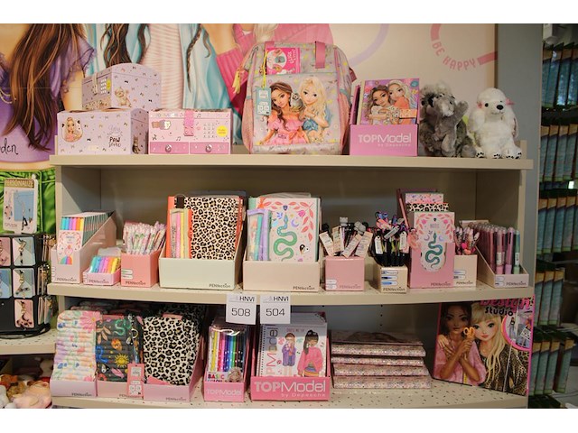 Showkast topmodel w.o. dagboeken, schrijfgerei, juwelenkistjes, rugzak etc. - afbeelding 3 van  4