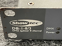 Showtec db 1-8 dmx booster/splitter 8ch 3p (2x) - afbeelding 5 van  5