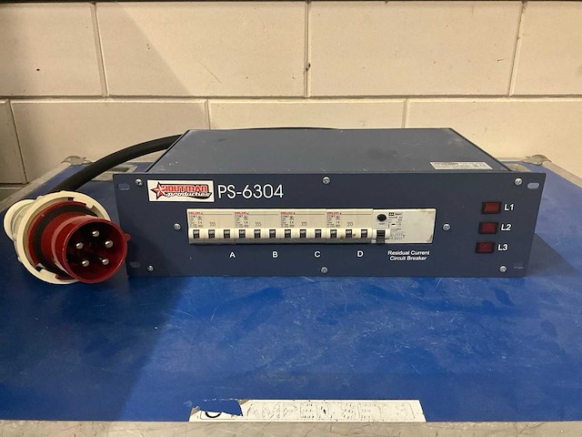 Showtec ps-6304 krachtstroomverdeler 19” - afbeelding 1 van  5