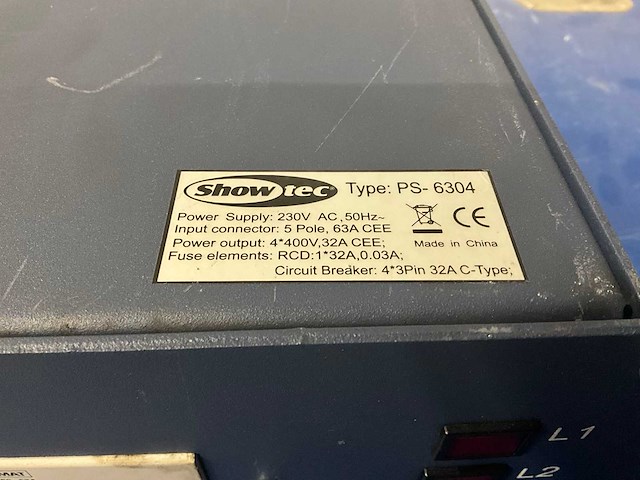 Showtec ps-6304 krachtstroomverdeler 19” - afbeelding 4 van  5
