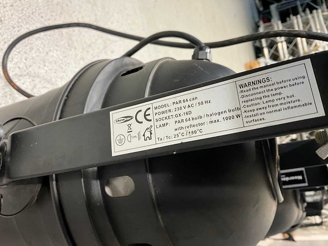 Showtech par 64 sixbar (2x) - afbeelding 5 van  6