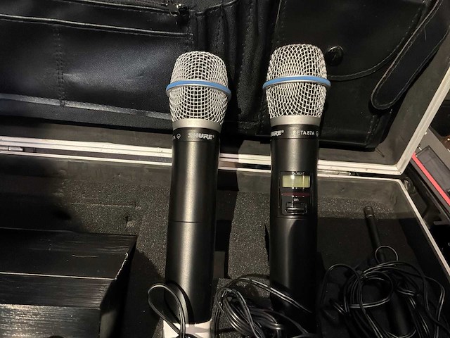 Shure/ powerdynamics qlxd4 / pd800 microfoon - afbeelding 3 van  5