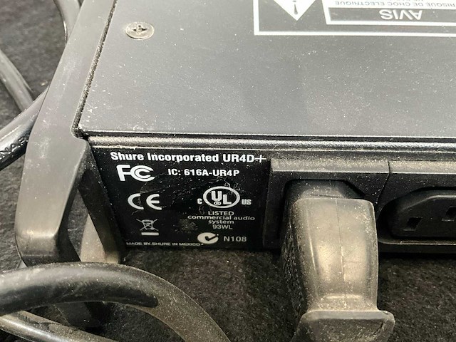 Shure ur4d+ dual wireless receiver - afbeelding 5 van  5