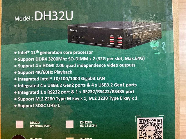 Shuttle xpc slim dh32u mini pc - afbeelding 4 van  5