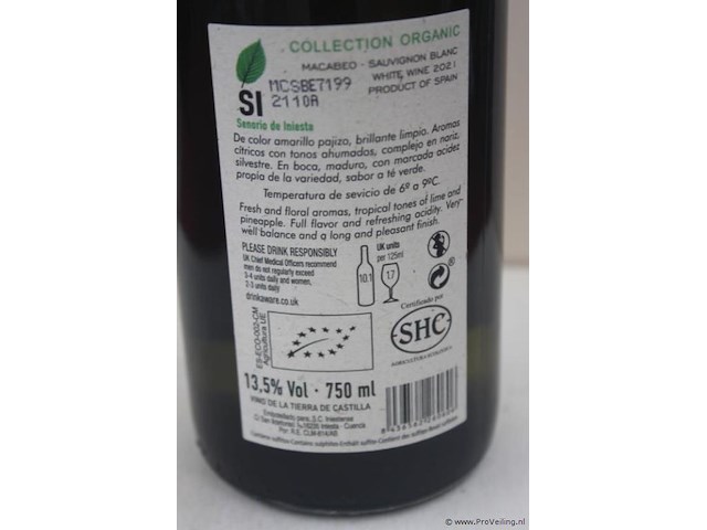 Si senorio de iniesta witte wijn - 75 cl - winkelverkoopprijs € 7.70 - afbeelding 3 van  3