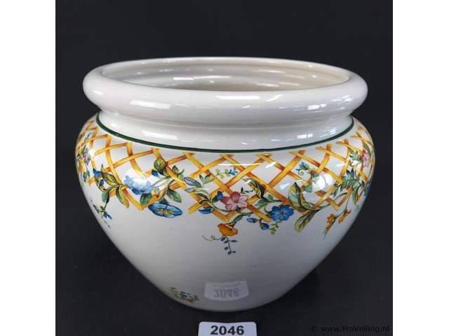 Siciliaans keramiek cache-pot - afbeelding 1 van  5