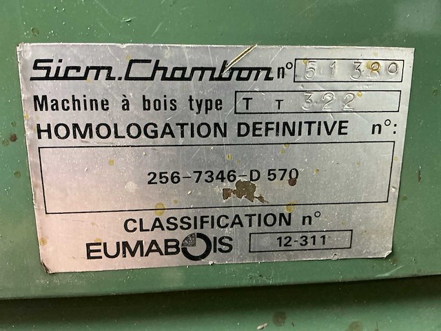 Sicm chambon t322 tafel- en spilfreesmachine - afbeelding 9 van  9