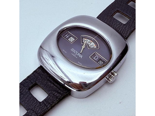 Sicura (breitling) mechanisch jump hour horloge - afbeelding 2 van  7