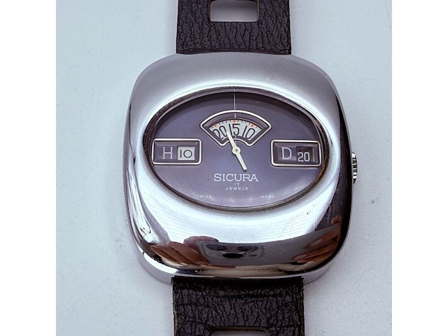Sicura (breitling) mechanisch jump hour horloge - afbeelding 3 van  7