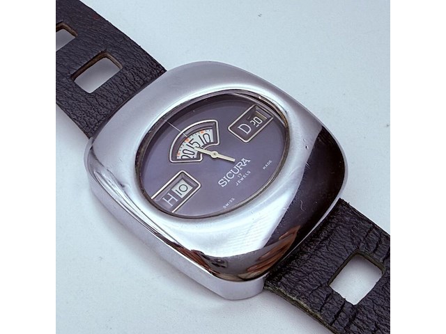 Sicura (breitling) mechanisch jump hour horloge - afbeelding 4 van  7