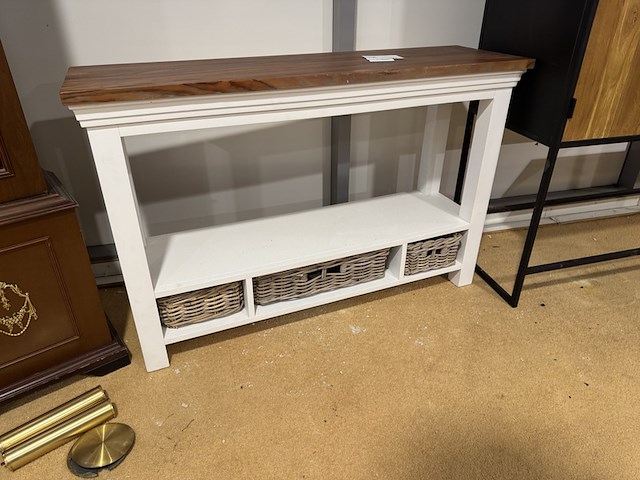 Side-table, bruin + wit - afbeelding 2 van  4