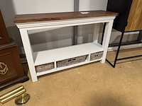 Side-table, bruin + wit - afbeelding 2 van  4