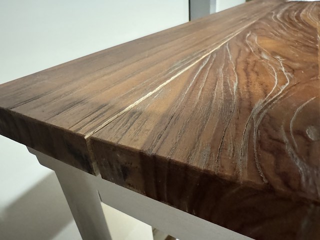 Side-table, bruin + wit - afbeelding 4 van  4