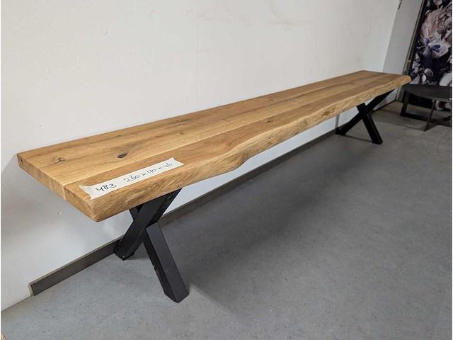 Side table eiken 260 x 40 x 45cm - afbeelding 1 van  3