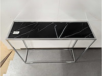 Side table. marmer look 100 x 30 x 80cm - afbeelding 2 van  2