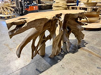Side-table wortelhout 150cm. - afbeelding 2 van  3