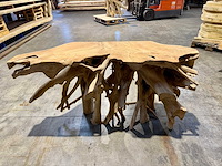 Side-table wortelhout 150cm. - afbeelding 3 van  3