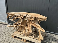 Side-table wortelhout 160cm. - afbeelding 3 van  3