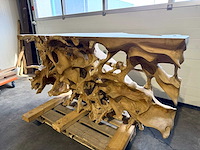 Side-table wortelhout 200cm. - afbeelding 3 van  4