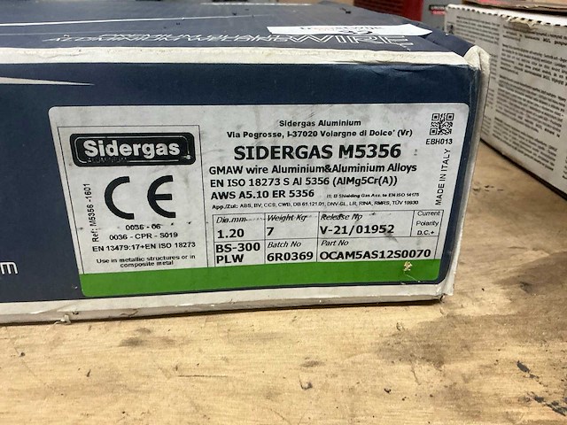 Sidergas m5356 aluminium lasdraad - afbeelding 2 van  3