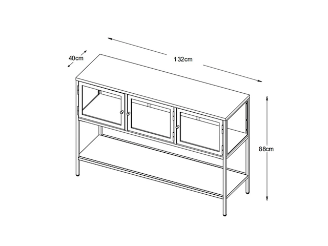 Sidetable , by fonq, fort, zwart - afbeelding 4 van  5
