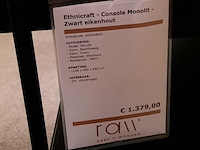 Sidetable ethnicraft, monolit, zwart - afbeelding 2 van  8